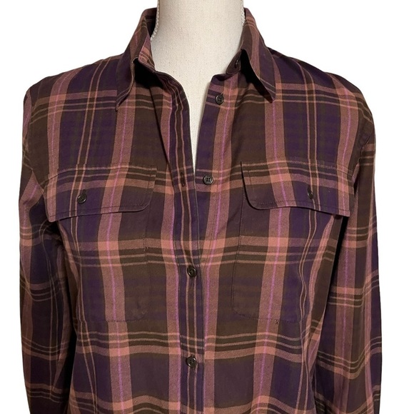 LAUREN RALPH LAUREN WOMENS CASUAL LONG SLEEVE PLAID BUTTON DOWN SHIRT SIZE MED - Picture 2 of 9